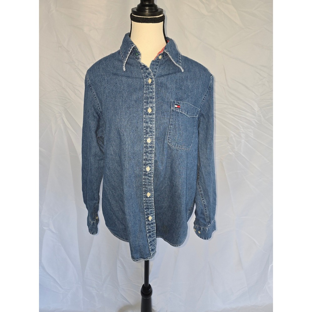 Tommy Hilfiger Medium Blue Denim Button-Down Shirt